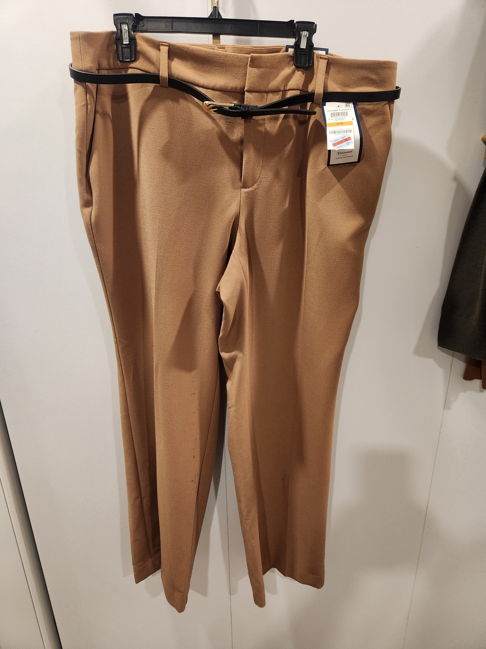Women's Tummy Slimming Dress Pants with Black Belt